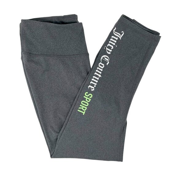 NWOT Juicy Couture Sport Cropped Hi-Rise Logo Leggings Gray Size Medium - Picture 11 of 11